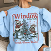 "I'm About To Deck These Halls" Funny Sweatshirt – Raccoon Christmas Tree Graphic by Dog Mom Hat