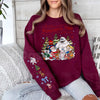 Vintage Rudolph the Red-Nosed Reindeer Crewneck – Christmas Sleeve Print Sweatshirt