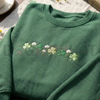 Embroidered Shamrock Meadow Crewneck by Dog Mom Hat