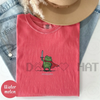 Huzzah Frog with Sword Tee – Embroidered Medieval Frog Shirt by Dog Mom Hat