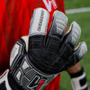 ONEKEEPER FUSION Contact Black - Black and White Hybrid Cut Pro-Level Goalkeeper Gloves