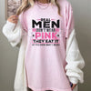 "Real Men Don't Wear Pink" Absurdist Cat T-Shirt - Funny Surreal Humor Graphic Tee, Irony Core Weird Text Shirt, Premium Heavyweight Unisex Streetwear, Bizarre Meme Culture Top, Sarcastic Nonsense Slogan Apparel