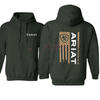 Ariat American Flag Graphic Pullover – Unisex Western Lifestyle Patriotic Hoodie by Dog Mom Hat
