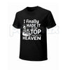 I Finally Made It To The Top Graphic T-Shirt – Skeleton Heaven Dark Humor Coffee Quote Unisex Cotton Shirt