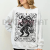 Krampus Tarot Card Goth Christmas Sweatshirt by Dog Mom Hat