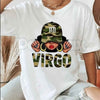 Virgo Queen Camo Hat T-Shirt – Vintage Zodiac Birthday Unisex Cotton Graphic Tee