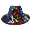 Beautiful Two Tone Luxury Fedora Hat Men's and Women's Hat Unique Retro Design Men's Fedoras Hat Colorful Fedoras Jazz Cap Elegant Soft Hat Wide Brim Party Hats 56-58CM by Stevvex