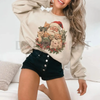 Retro Santa Claus and Kittens Christmas Winter Sweatshirt – 90s Old Saint Nick Cat Lovers Gift by Dog Mom Hat