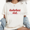 Rebellious Attitude Graphic Tee – Bold Gothic Letter Print Shirt by Dog Mom Hat
