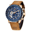 New Men Luxury Watches Leather Strap Waterproof Sport Quartz Chronograph Military Watch Men Clock by Stevvex