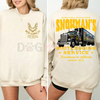 2-Sided Snowman Bootlegging Christmas Sweatshirt by Dog Mom Hat