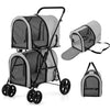 4-in-1 Double Pet Stroller with Detachable Carrier and Travel Carriage by Furr Baby Gifts