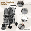 4-in-1 Double Pet Stroller with Detachable Carrier and Travel Carriage by Furr Baby Gifts