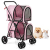 4-in-1 Double Pet Stroller with Detachable Carrier and Travel Carriage by Furr Baby Gifts
