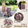 4-in-1 Double Pet Stroller with Detachable Carrier and Travel Carriage by Furr Baby Gifts