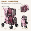 4-in-1 Double Pet Stroller with Detachable Carrier and Travel Carriage by Furr Baby Gifts