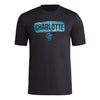 adidas Mens Short Sleeve Pre-Game T-Shirt Black/Charlotte Fc 3X-Large by EasyOptionXY