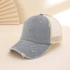 Distressed Washed Mesh Baseball Cap – Frayed Unisex Hat for Outdoor & Daily Wear by FitiqueFit