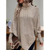 Women's Asymmetry Hem Turtleneck Sweater by FitiqueFit