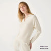 Women’s Ribbed Half-Open Collar Sweater by FitiqueFit