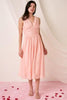 Ruched V-Neck Sleeveless Midi Dress For Women – Elegant and Chic Dress with Flattering Ruched Detailing and Sophisticated V-Neck by Stevvex