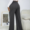 Ladies' Solid Color Loose Wide Leg Straight Leg Pants by FitiqueFit