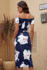 Charming Printed Off-Shoulder Midi Dress with Slit Classy & Feminine Look by Stevvex