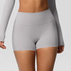 Womens Solid-Color Sports Shorts European And American Style Yoga Shorts by My Store