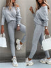 Long-Sleeve Pullover & High-Waist Drawstring Pants Two-Piece Set