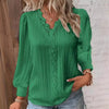 Women’s Lace-Trim V-Neck Blouse by FitiqueFit