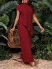 Asymmetrical Sleeveless Top & Pants Set – Women’s Two-Piece by FitiqueFit