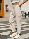 Elastic Waist Tapered Pants