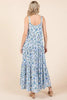 New Flower Print Tiered Sleeveless Empire Maxi Dress – Elegant, Playful and Feminine Floral Maxi Dress with Whimsical Layers by Stevvex