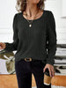 Ribbed Knit Long Sleeve T-Shirt by Simply Love