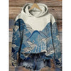 Women’s Printed Hooded Long Sleeve Pullover Sweatshirt by FitiqueFit