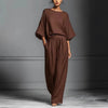 Women’s Flared-Sleeve Linen Suit Two Piece Set by FitiqueFit