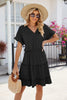 Short Sleeve Tiered Mini Dress Feminine & Flowy Modern Women Summer Dress by Stevvex