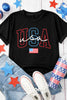 USA Round Neck Short Sleeve T-Shirt by Simply Love