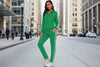Women’s Fashionable Printed Sports Long-Sleeve Hoodie Set by FitiqueFit
