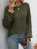 Ribbed Knit Ruffle Cuff T-Shirt by Simply Love
