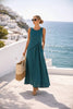 Mediterranean Contrast Color Vacation Dress – 7 Colors, S–3XL by FitiqueFit