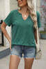 Florira Notched Short Sleeve T-Shirt by Simply Love