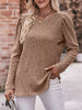 Ribbed Knit Puff Sleeve T-Shirt by Simply Love