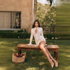 Women's Knitted Hollow-out Micro Transparent Split Dress