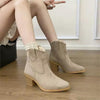 Women’s Retro Sock Cuff Booties – Stylish Ankle Boots with Stretch Cuff by FitiqueFit
