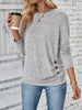 Casual Decor Button Long Sleeve T-Shirt by Simply Love