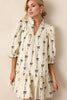 Cute Summer Full Size Frill Bow Print Half Sleeve Mini Dress Elegant & Trendy Fashion Dress For Women Stylish Dress by Stevvex