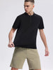 Men's Quarter Zip Short Sleeve Active T-Shirt by Simply Love