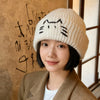 Women’s Cute Cat Line Design Knitted Hat – Warm Fall & Winter Beanie by FitiqueFit