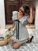 Women's V-Neck Ruffle Puff Sleeve Mini Dress – Flirty Summer Dress